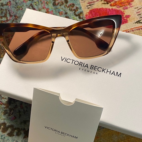 Victoria Beckham Accessories - Victoria Beckham Sunglasses VB368S Havana Caramel Tortoiseshell and cases -& box